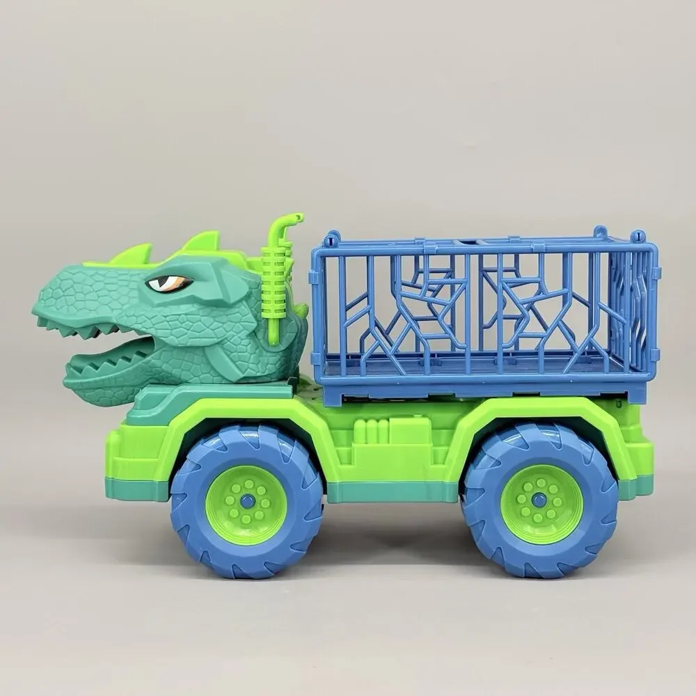 Large Dinosaur Truck Hauler Vehicle With Dinosaurs Dinos Trex Triceratops